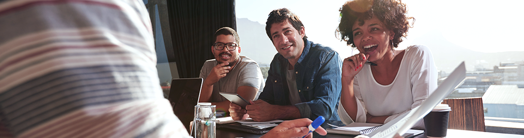 young professionals at a table